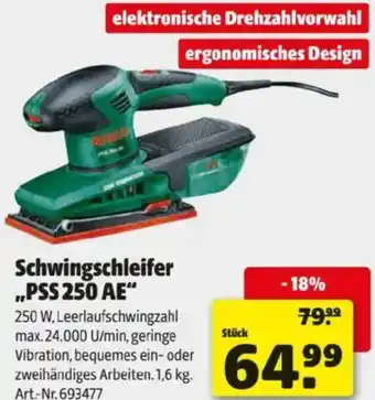 Hagebau Bosch Schwingschleifer PSS 250 AE Angebot