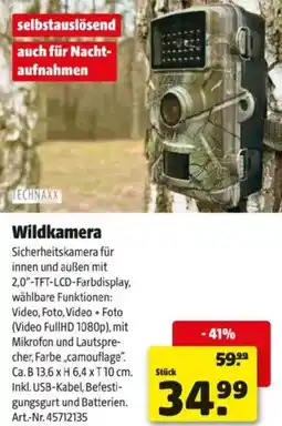 Hagebau Technaxx Wildkamera Angebot