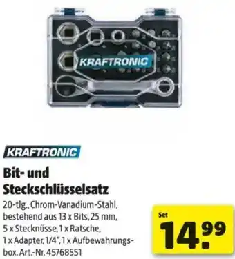 Hagebau Kraftronic Bit und Steckschlüsselsatz Angebot