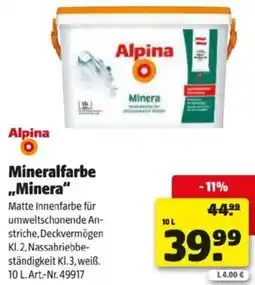 Hagebau Alpina Mineralfarbe Minera Angebot