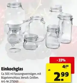 Hagebau Einkochglas Angebot