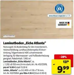 Hagebau Laminatboden Eiche Atlanta Angebot