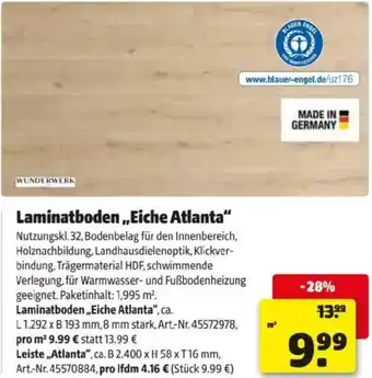 Hagebau Laminatboden Eiche Atlanta Angebot
