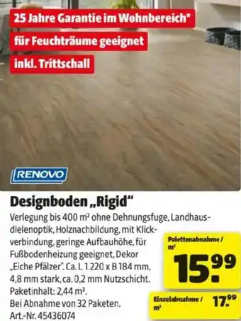 Hagebau Renovo Designboden Rigid Angebot