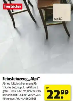 Hagebau Feinsteinzeug Alpi Angebot
