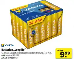 Hagebau Varta Batterien Longlife Angebot