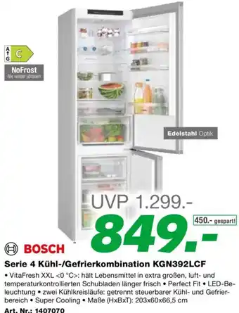 EP Bosch serie 4 kühl gefrierkombination Angebot