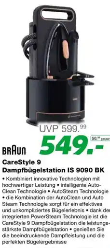 EP Braun CareStyle 9 Dampfbügelstation IS 9090 BK Angebot