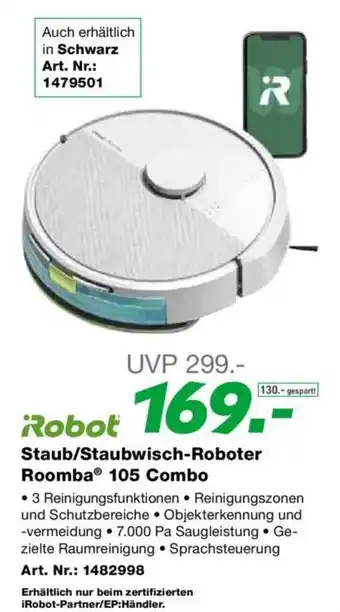 EP Robot Staub Staubwisch-Roboter Roomba 105 Combo Angebot