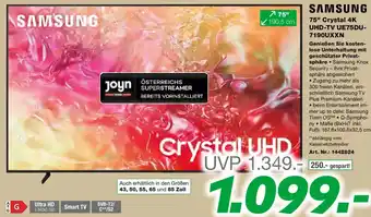 EP Samsung 75 crystal 4k uhd tv ue75du 7190uxxn Angebot