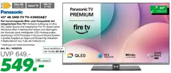 EP Panasonic 43 4k uhd tv tv 43w83ae7 Angebot