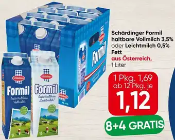 Spar Schärdinger Formil haltbare Vollmilch Angebot