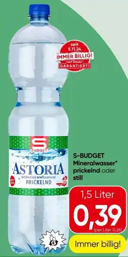 Spar S-BUDGET Mineralwasser still Angebot