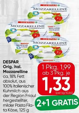 Spar Despar Orig ital Mozzarelline Angebot