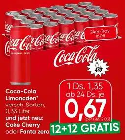 Spar Coca-Cola Limonaden Angebot