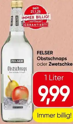 Spar Felser Obstschnaps oder Zwetschke Angebot