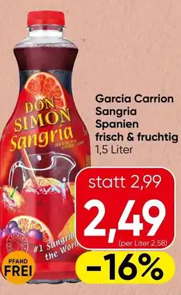 Spar Garcia Carrion Sangria Spanien frisch & fruchtig Angebot