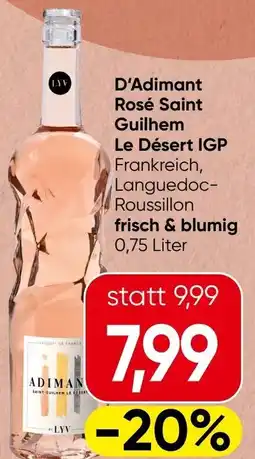 Spar D'Adimant Rosé Saint Guilhem Le Désert IGP Angebot