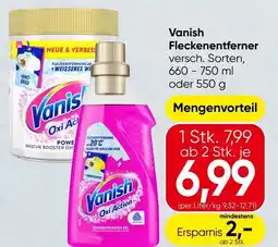 Spar Vanish Fleckenentferner Angebot