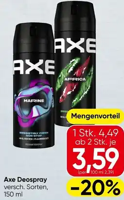 Spar Axe Deospray Angebot