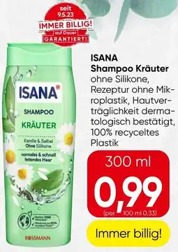 Spar Isana shampoo kräuter Angebot