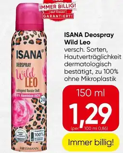 Spar Isana Deospray Wild Leo Angebot