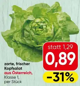 Spar Zarte frischer Kopfsalat Angebot