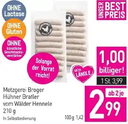 Sutterlüty Metzgerei Broger Hühner Bratler vom Wälder Hennele Angebot