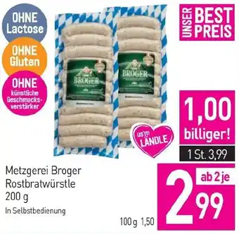 Sutterlüty Metzgerei Broger Rostbratwürstle Angebot