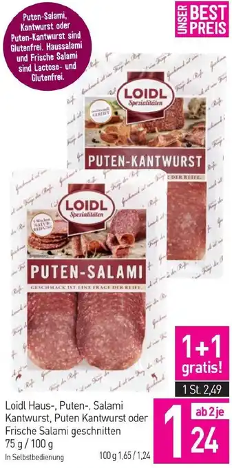 Sutterlüty Loidl Haus PutenSalami Angebot