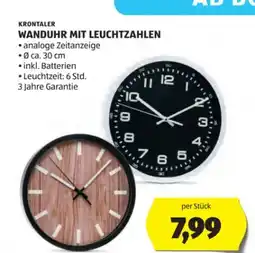 Hofer Krontaler Analoge Wanduhr Angebot
