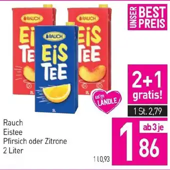 Sutterlüty Rauch Eistee Pfirsich oder Zitrone Angebot
