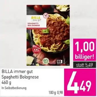 Sutterlüty BILLA immer gut Spaghetti Bolognese Angebot