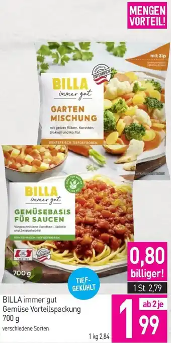Sutterlüty BILLA immer gut Gemüse Vorteilspackung Angebot