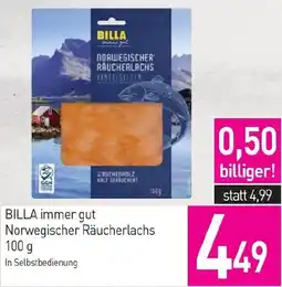 Sutterlüty BILLA immer gut Norwegischer Räucherlachs Angebot