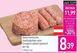 Sutterlüty Österreichische Hacklaibchen oder Cevapcici pikant gewürzt Angebot
