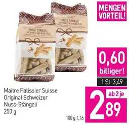 Sutterlüty Maitre Patissier Suisse Original Schweizer Nuss-Stängeli Angebot