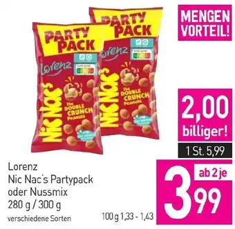 Sutterlüty Lorenz Nic Nac's Partypack oder Nussmix Angebot