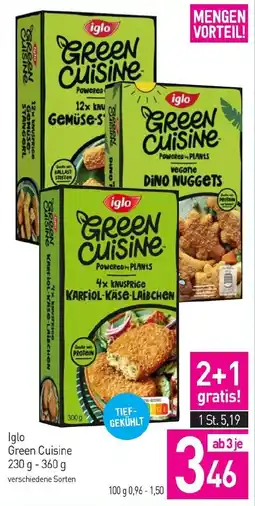 Sutterlüty Iglo Green Cuisine Angebot