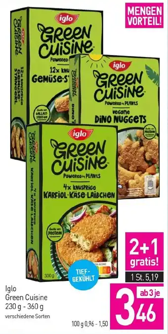 Sutterlüty Iglo Green Cuisine Angebot
