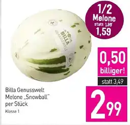 Sutterlüty Billa Genusswelt Melone,,Snowball Angebot