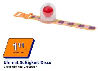 Action Uhr mit Süßigkeit Disco Angebot