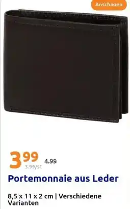 Action Portemonnaie aus Leder Angebot
