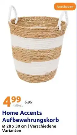 Action Home Accents Aufbewahrungskorb Angebot
