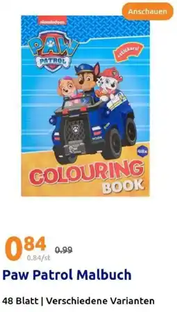 Action Paw Patrol Malbuch Angebot