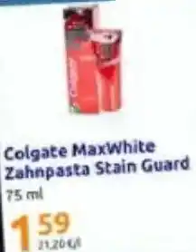 Action Colgate MaxWhite Zahnpasta Stain Guard Angebot
