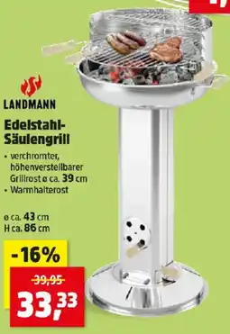 Thomas Philipps LANDMANN Edelstahl- Säulengrill Angebot