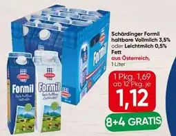Spar Schärdinger Formil haltbare Vollmilch 3,5% oder Leichtmilch 0,5% Fett Angebot