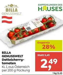 ADEG Billa genusswelt dattelcherry- tomaten Angebot