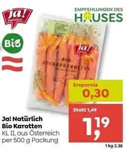 ADEG Ja! natürlich bio karotten Angebot